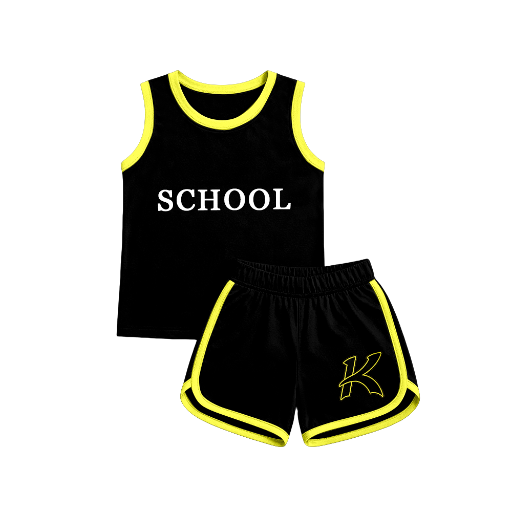 custom moq 5 mix size MSD072208 Baby Toddler Summer Casual Sleeveless Top Shorts Team Set