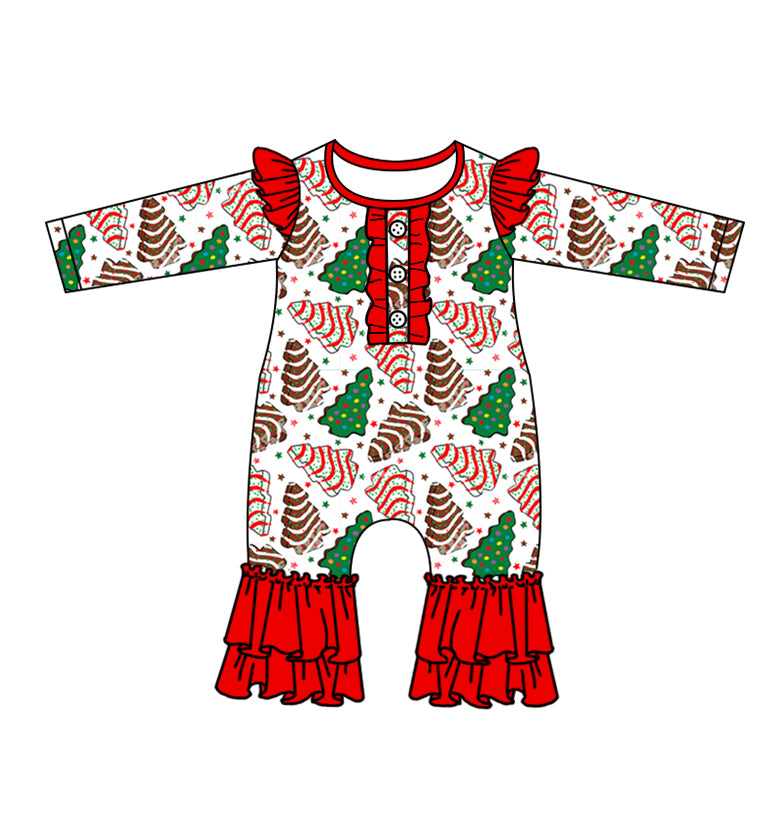 5.27 custom each style moq 5eta 4-5week Sibling Sister Christmas biscuit red girls outfits and romper match family design