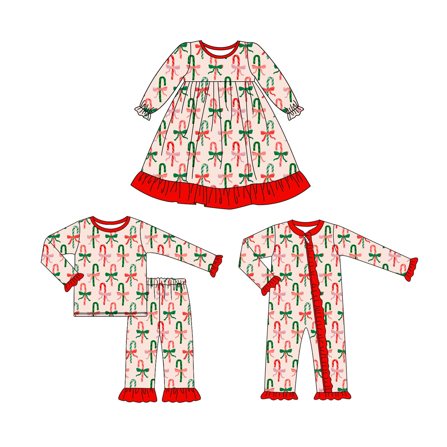 25.6.16 custom each style moq 5eta 4-6week Sibling Sisters Christmas bow baby girl long sleeve pants sets and dress and rompers match family design