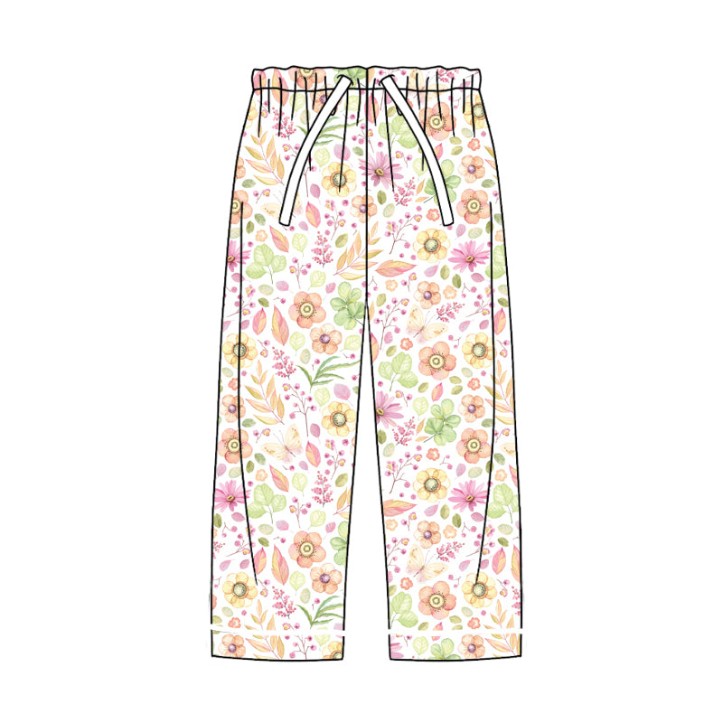 8.2 custom each style moq 5eta 4-6week adult clothes floral pink long pants adult man pants