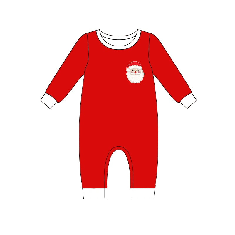 6.23 custom each style moq 5eta 4-6week baby boys clothes Christmas red long sleeve romper