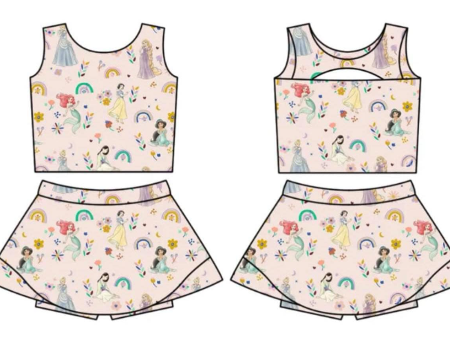 Custom moq 3 eta 6-7weeks Girl character skirt set