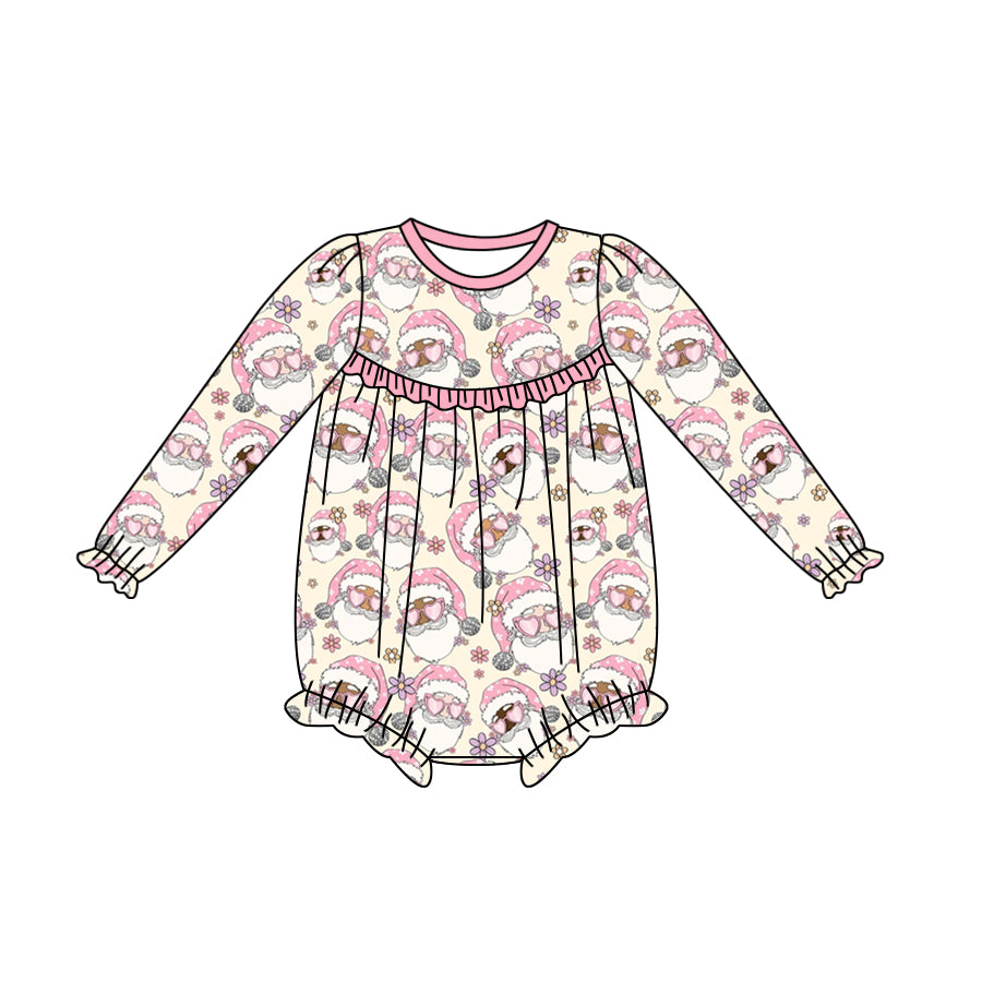 6.17 custom each style moq 5eta 4-6week Sibling Sister Christmas pink baby girls dress and baby romper match family design
