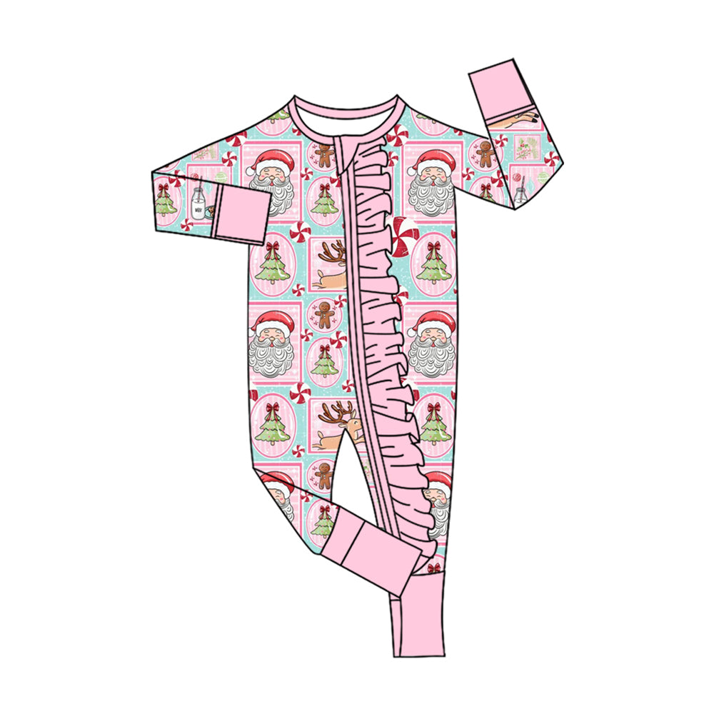 25.8.28 custom each style moq 5eta 4-6week Sibling Sisters Christmas baby girl clothes long sleeve pants sets and romper match family design