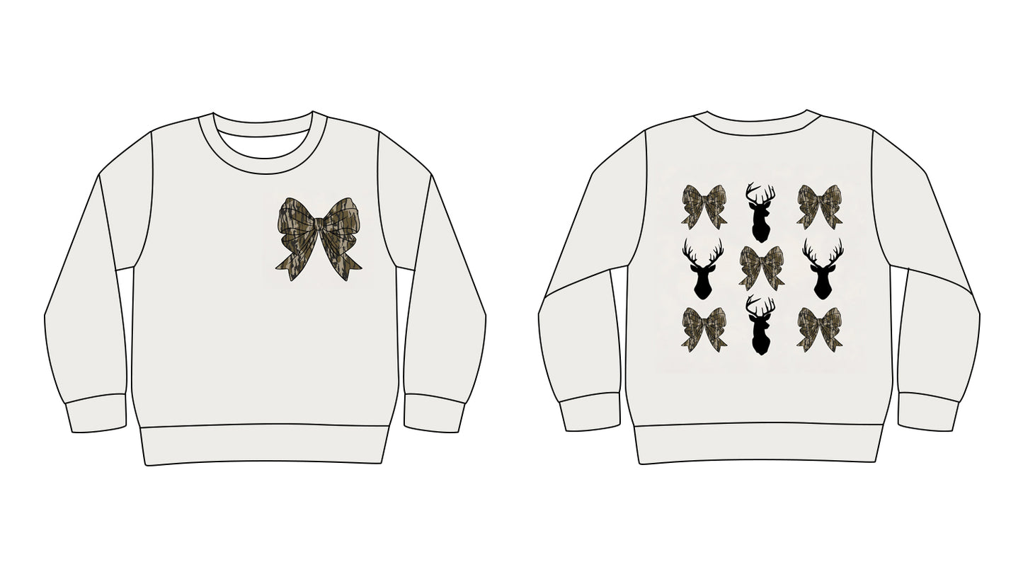 8.27 custom each style moq 5eta 4-6week adult women clothes adult women bow deer long sleeve summer top