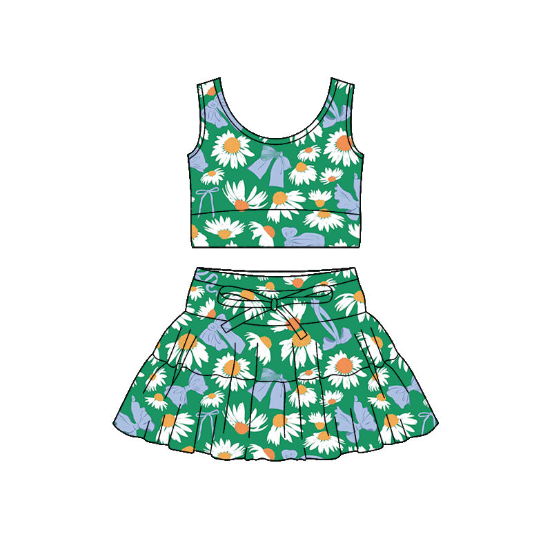 26.1.12 custom each style moq 5 eta 6-8week Sibling Sisters baby girl clothes short sleeve skirts sets 2 match family design