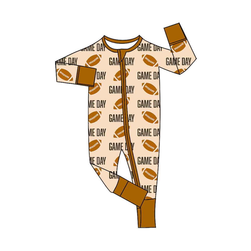 25.8.28 custom each style moq 5eta 4-6week Sibling Sisters GAME DAY rugby baby boy long sleeve pants sets and romper and top match family design
