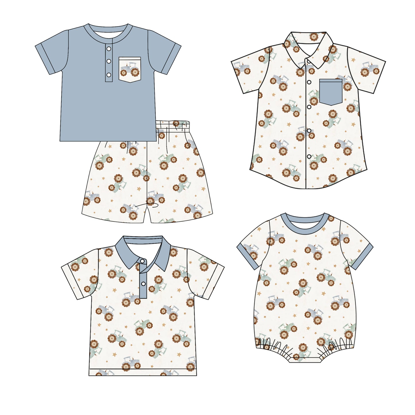 25.12.23 custom each style moq 5 eta 6-8 week Sibling Sister baby boy short sleeve shorts sets and boy rompers and top 2 match family design