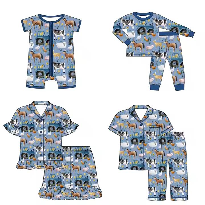 Custom moq 5 each style eta 6-7weeks baby girl clothes animal short sleeve pants set and long sleeve pants sets and shorts sets and romper-25.8.1