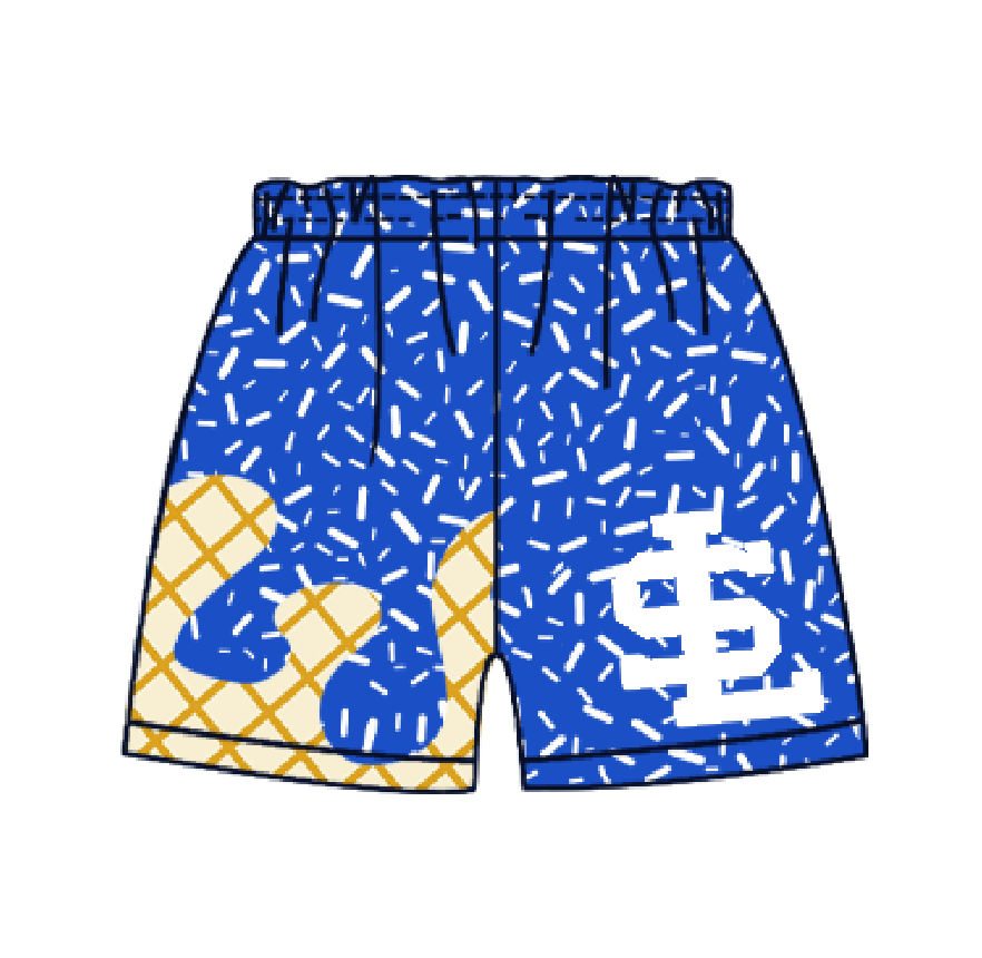 Custom moq 5 mix size milk silk summer teams baby boys clothes blue hooded short sleeve shorts sets and top and shorts