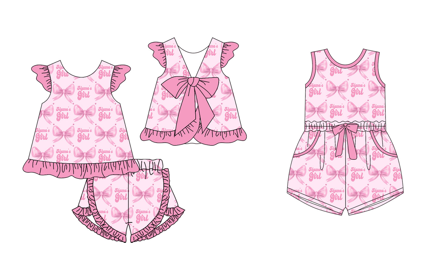 12.26 custom each style moq 5eta 4-6week Sibling Siste bow baby girl sets and jumpsuit match family design