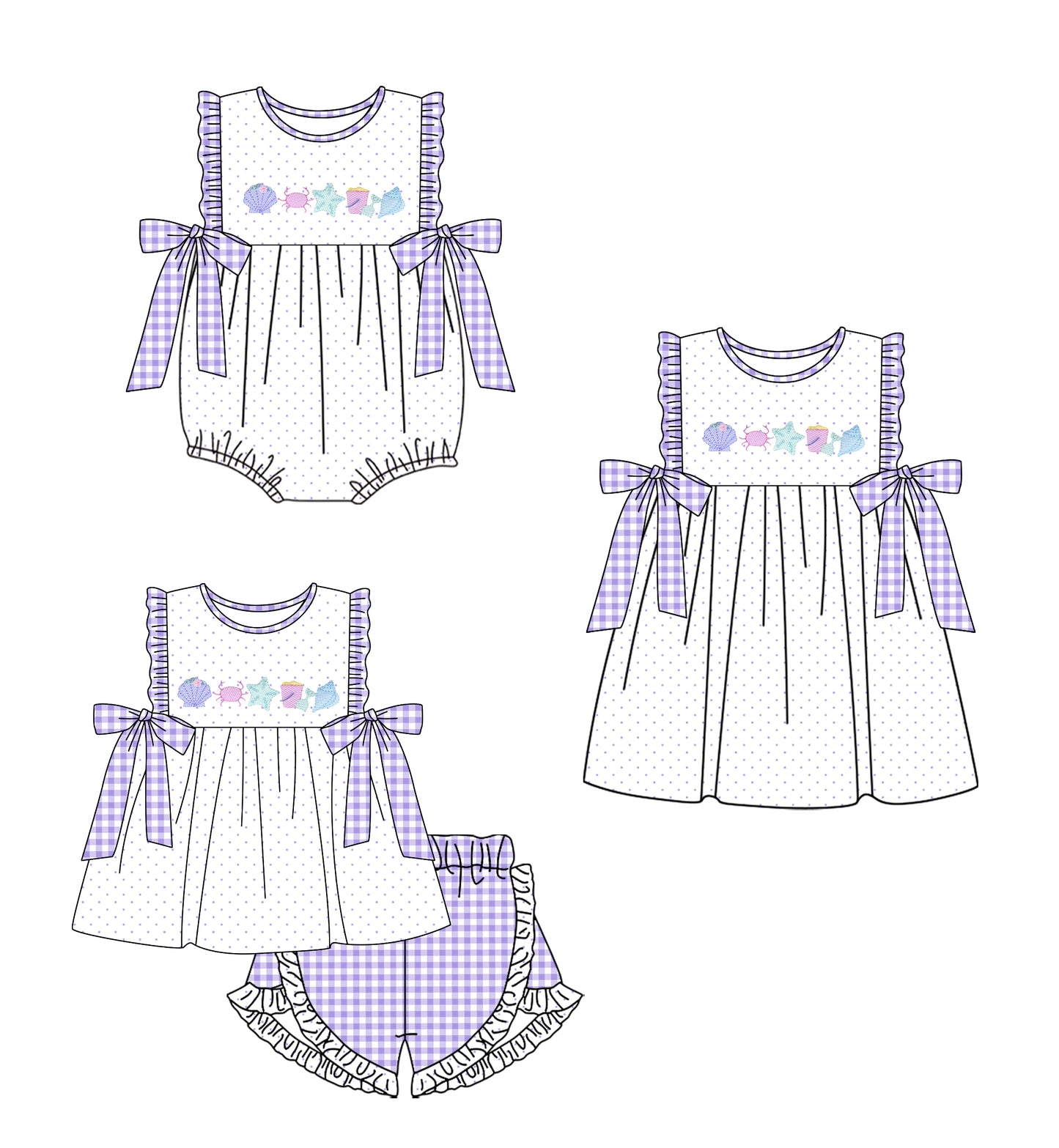 12.19 custom each style moq 5eta 4-6week Sibling Sister baby girl short sleeve shorts sets and dress and rompers match family design