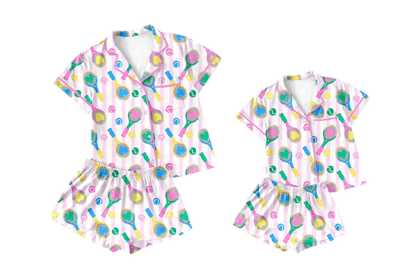 25.10.10 custom each style moq 5 eta 6-8week Sibling Sister baseball baby short sleeve shorts sets and adult set match design