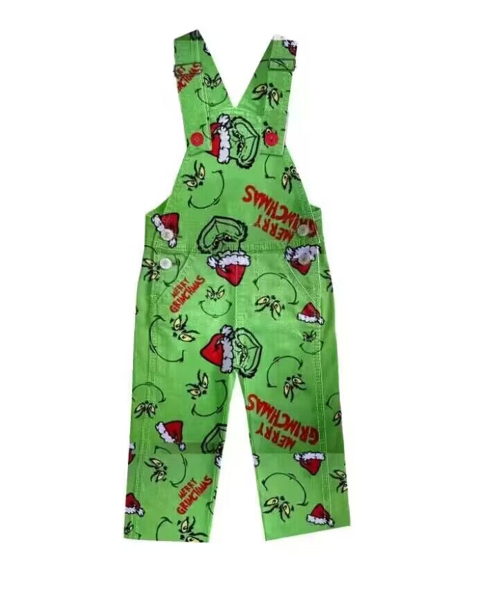 Deadline October 3 custom no moq eta 6-8weeks Green Pointy Mouth Longhair Denim Overalls