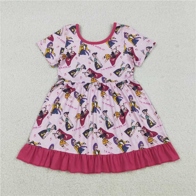 Cute Clothes GSD2917 Baby girl's pink summer short-sleeved dress