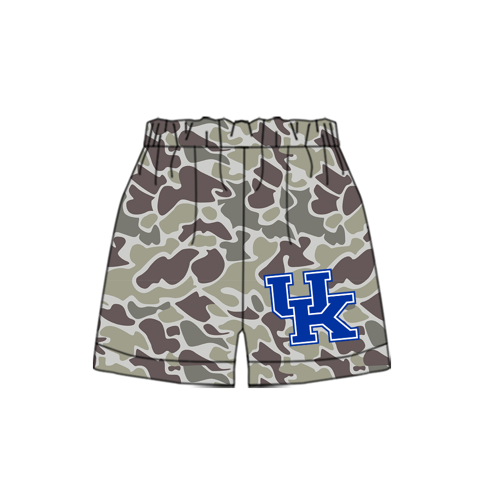 Custom moq 5 each style eta 6-7weeks baby girl clothes team camouflage shorts-25.8.21