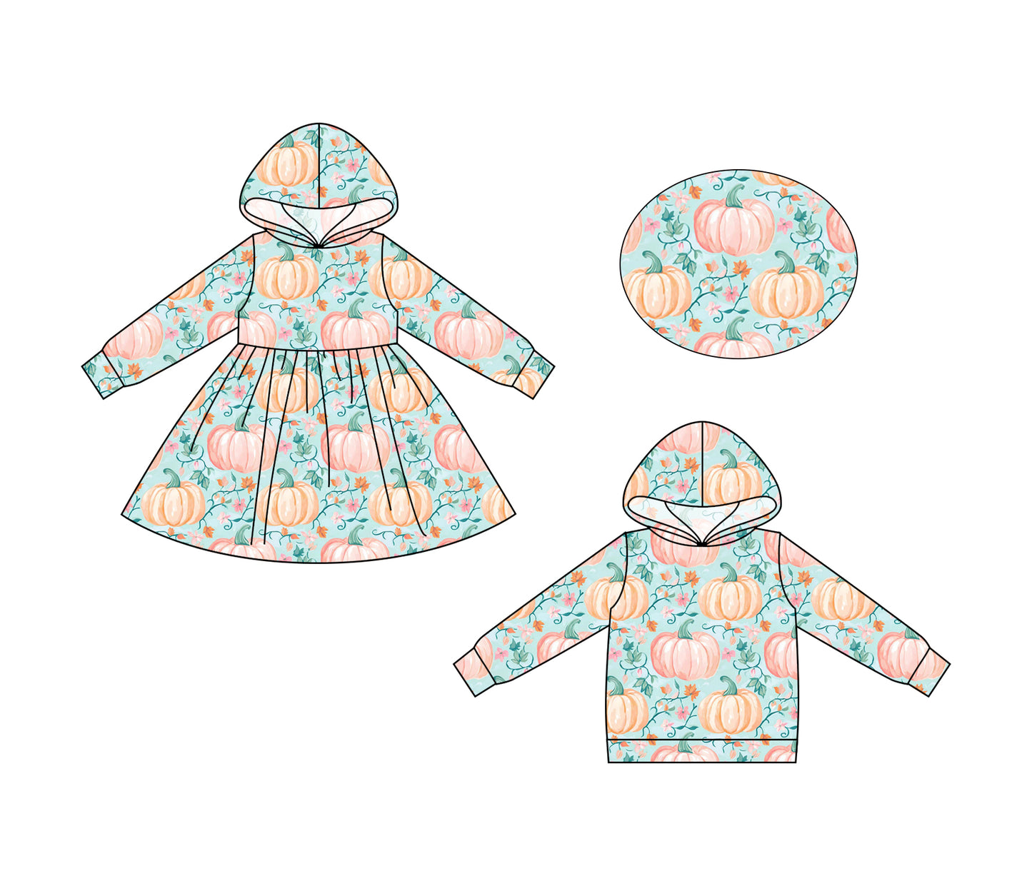 25.6.21 custom each style moq 5eta 4-6week Sibling Sisters Halloween baby girls long sleeve dress and top match family design