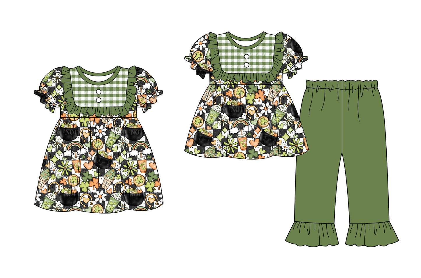 25.9.16 custom each style moq 5eta 6-8week Sibling Sisters floral baby girl short sleeve pants sets and dress match family design