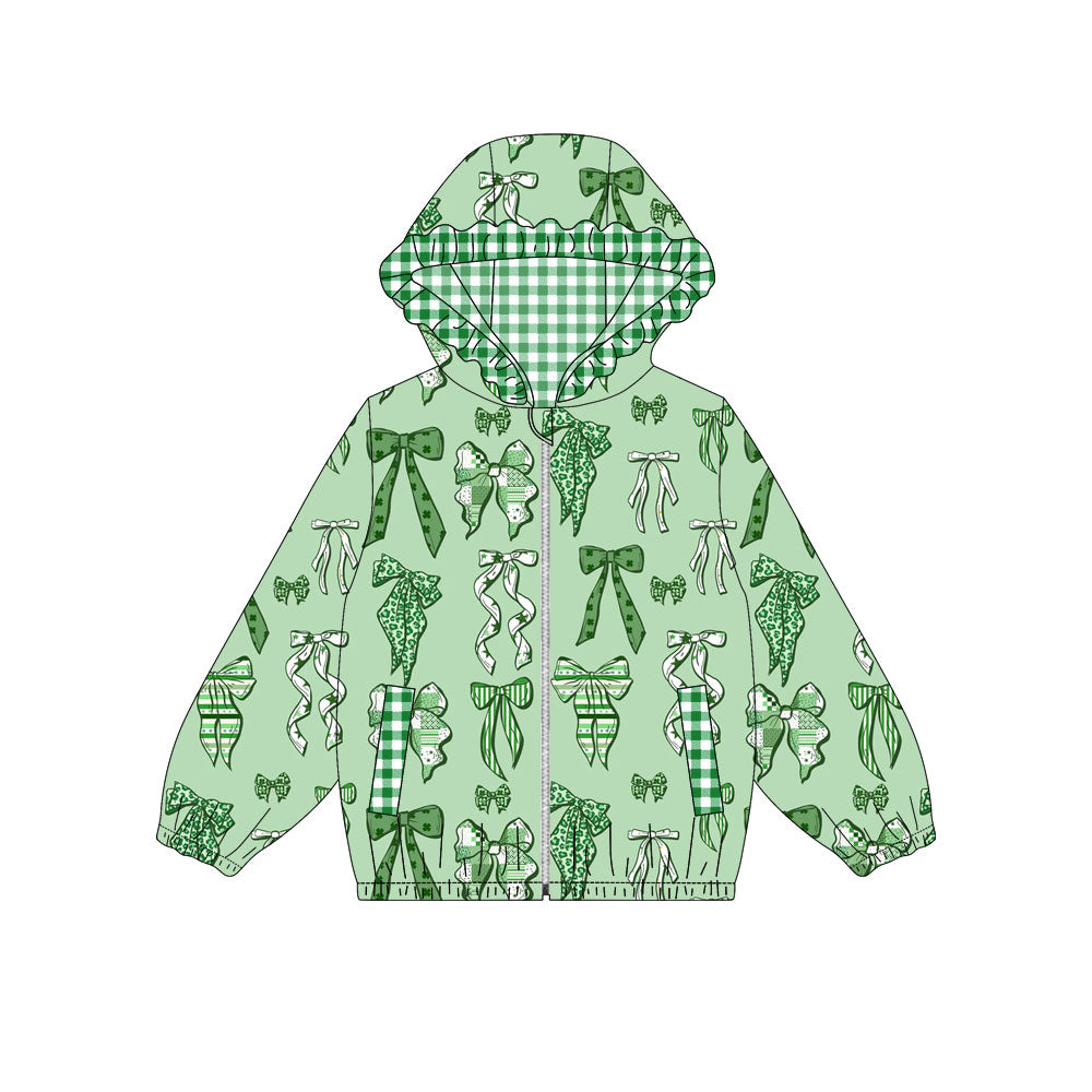 25.9.6 custom each style moq 5eta 4-6week Sibling Sisters bow baby girl hooded long sleeve top 4 match family design