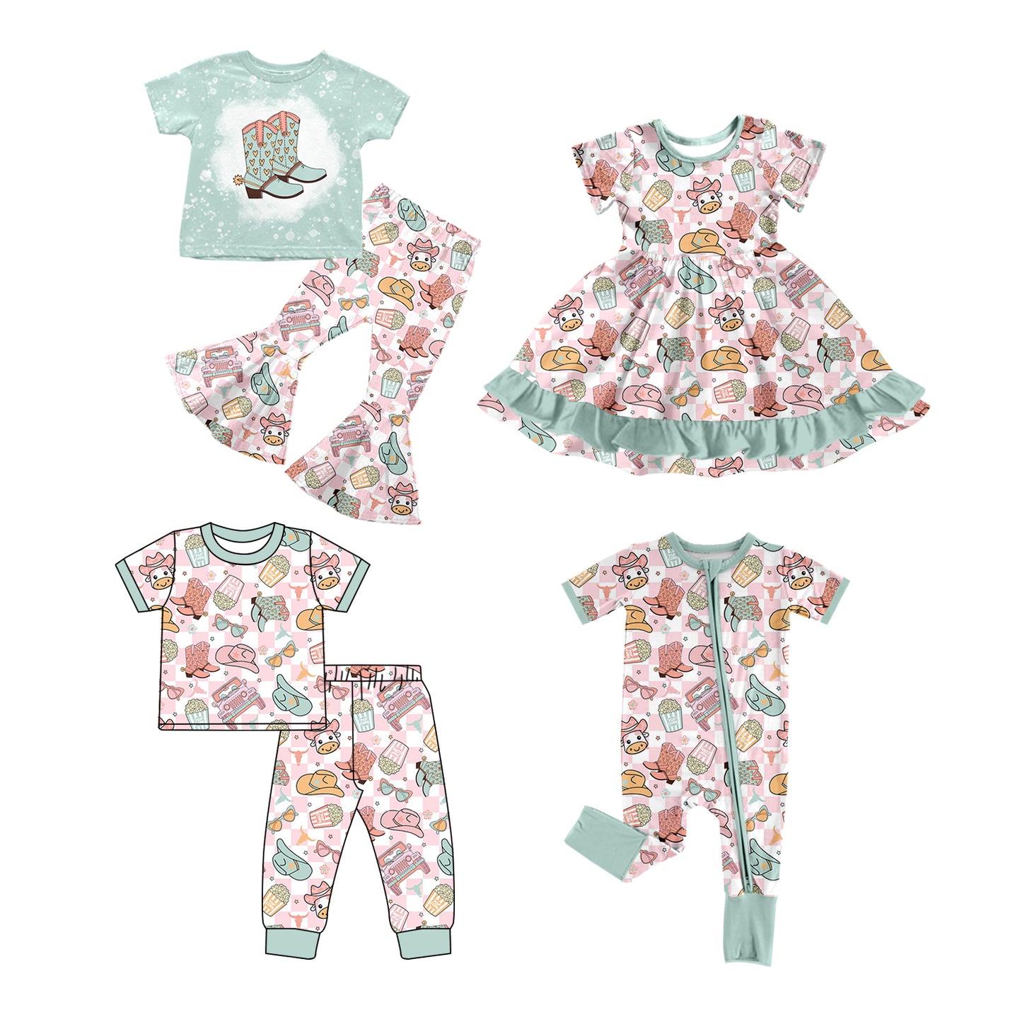 11.6 custom each style moq 5eta 4-6week Sibling Sister boots hats baby girl sets 1 and sets 2 and boy rompers and dress match family design