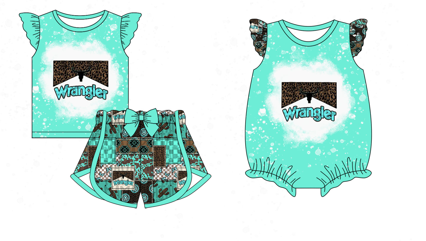 12.21 custom each style moq 5eta 4-6week Sibling Sister wrangle baby boy short sleeve shorts sets and rompers match design
