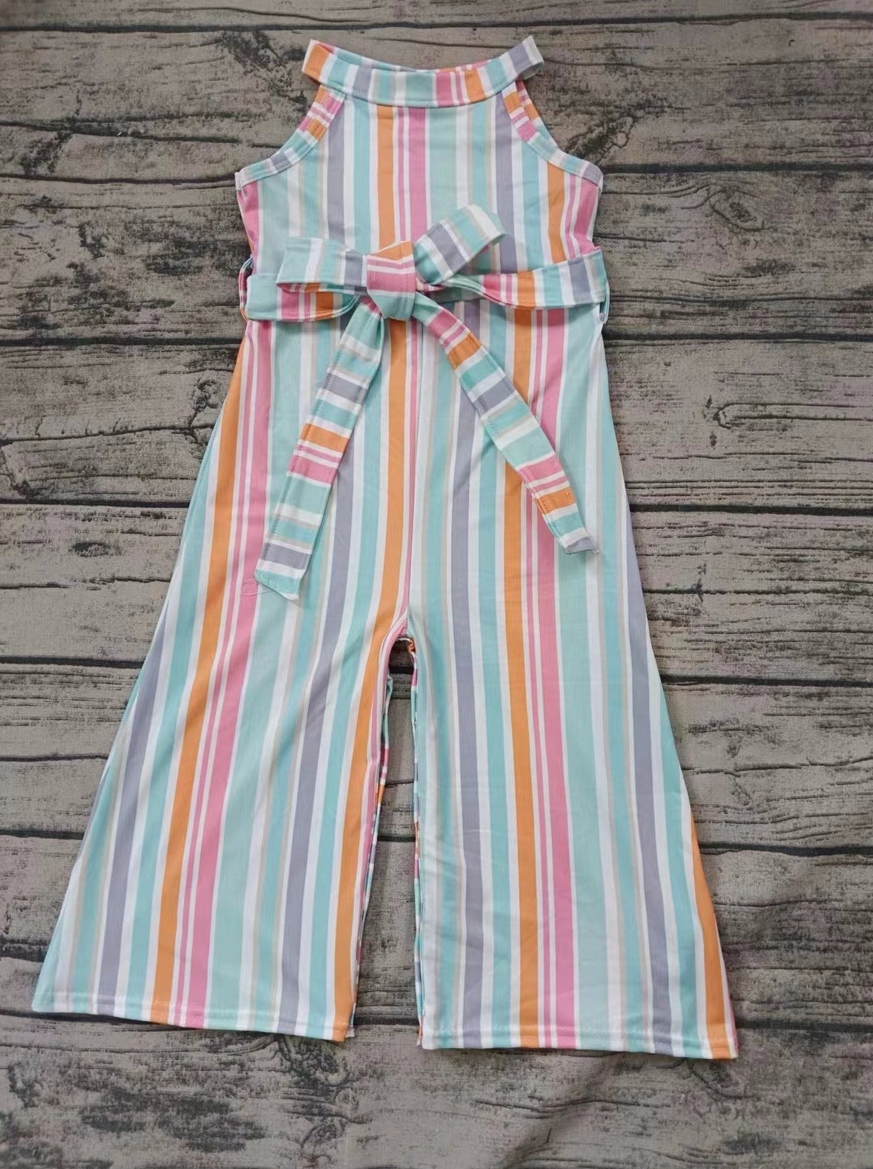custom moq 5 eta 5weeks mix size colorful striped suspender jumpsuit