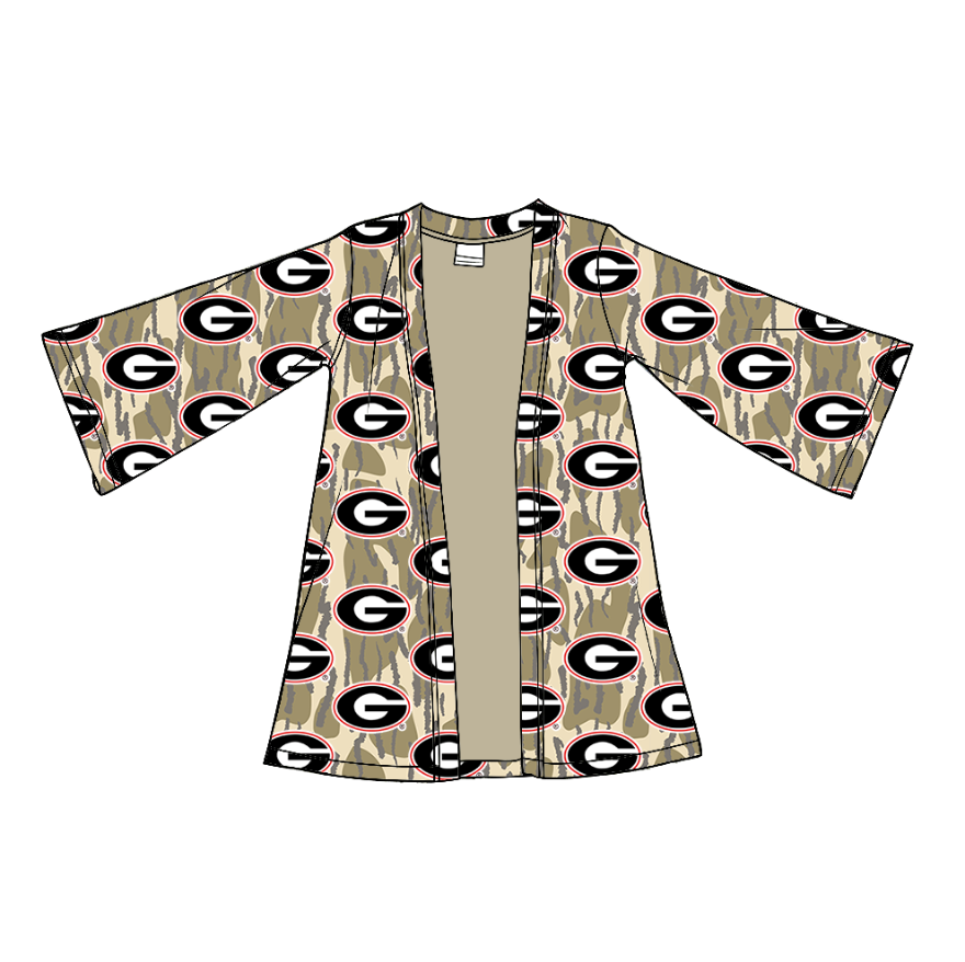Custom moq 5 mix size milk silk baby girls clothes team summer camouflage long-sleeved cardigan-25.11.22