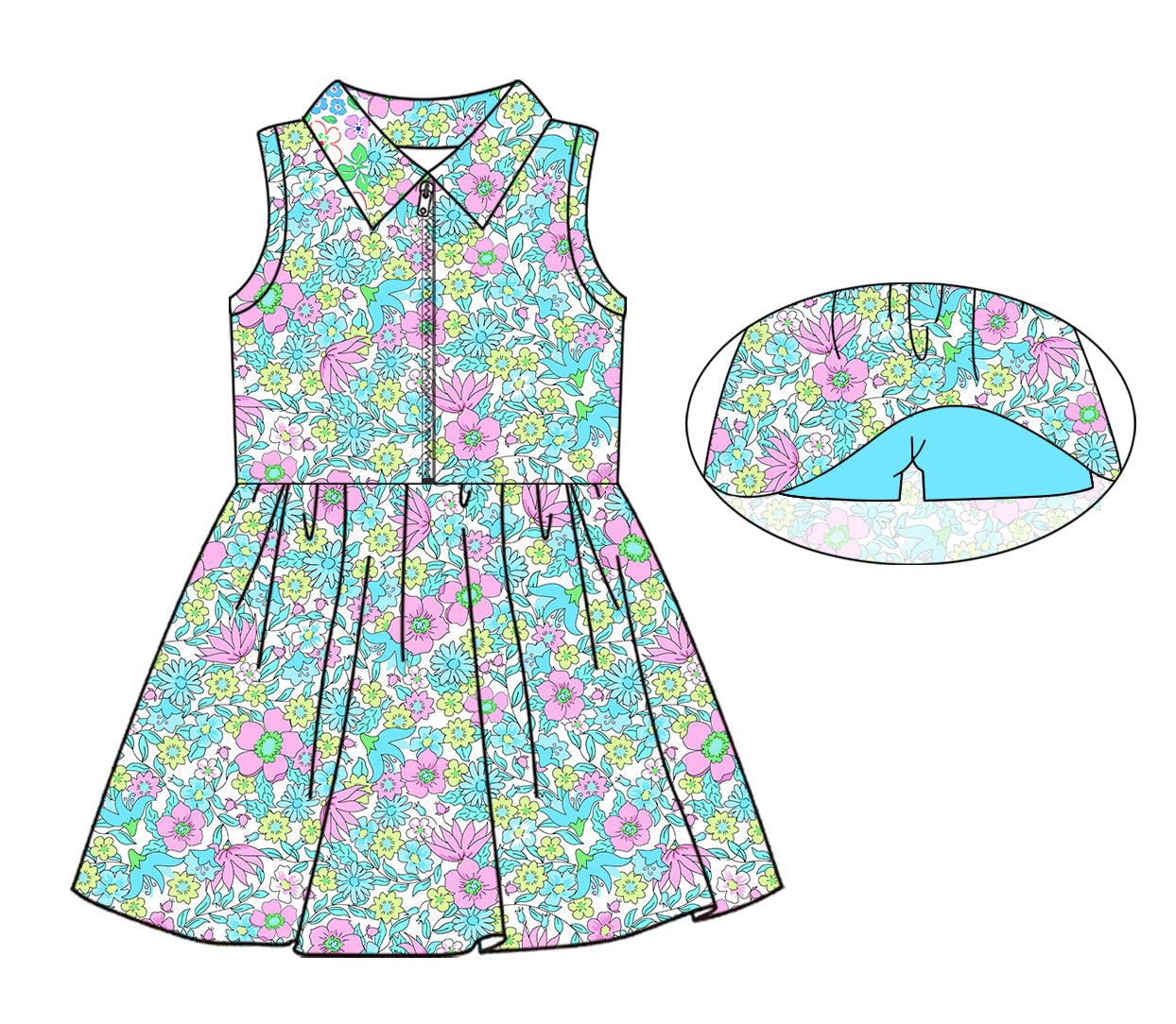 3.26 custom each style moq 5eta 4-6week Sibling Sister floral baby girls clothes Short sleeve yoga dress 1 and dress 5 match family design