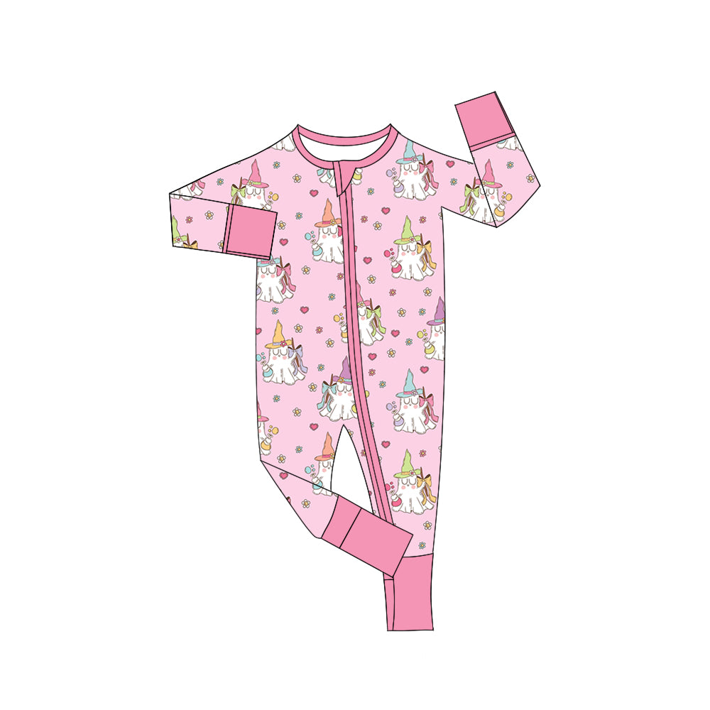 7.5 custom each style moq 5eta 4-6week baby girls ghost pink long sleeve rompers