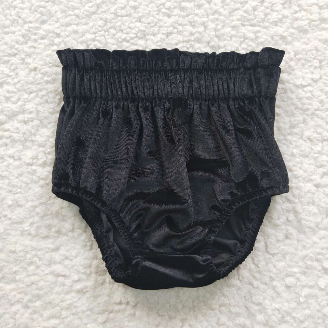 SS0102 BLACK Gold Velvet Briefs