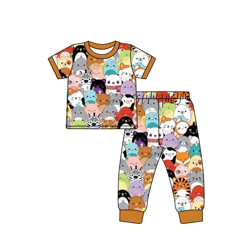 2.19 custom each style moq 5eta 4-6week Sibling Sister baby boys clothes short sleeve pants sets