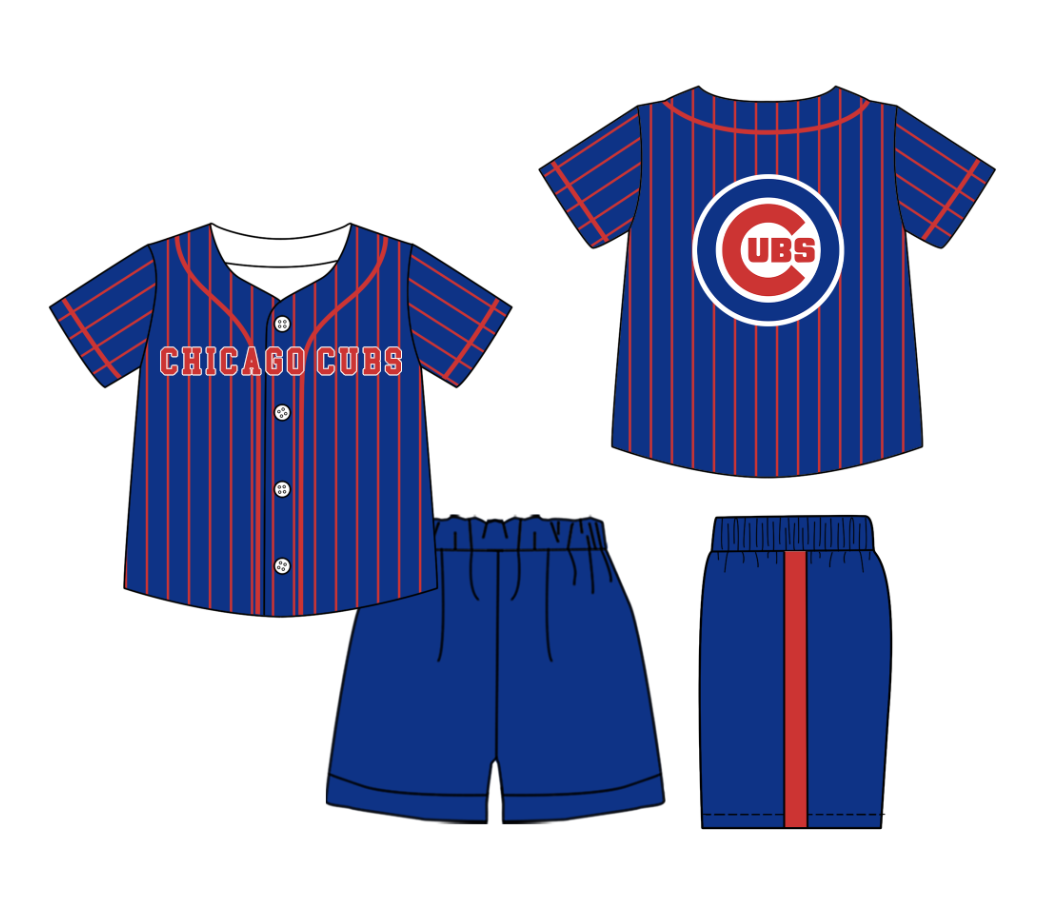 Custom moq 3 or 5 mix size milk silk summer teams baby boy clothes blue short sleeve shorts sets-26.1.20