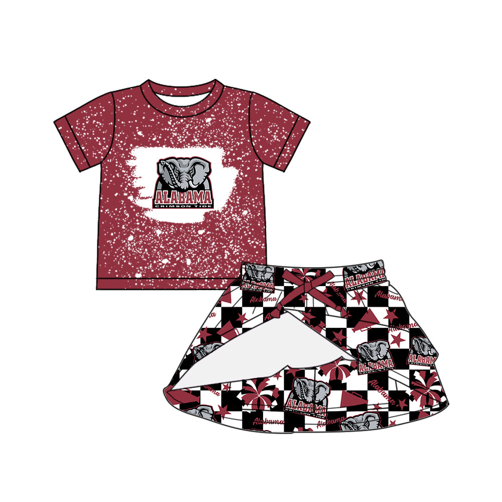 Custom moq 5 mix size milk silk summer teams baby girls clothes team brick red sleeveless shorts sets and skirts sets and dress and jumpsuit-25.7.16