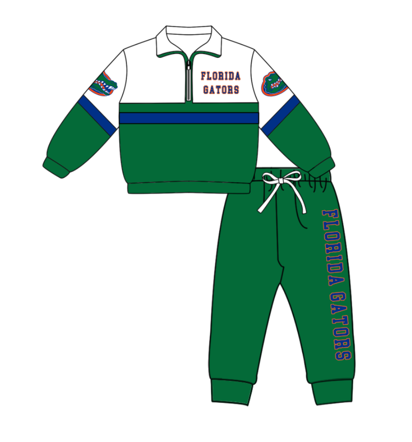 Custom moq 5 mix size yoga fabric green long-sleeved yoga pants set