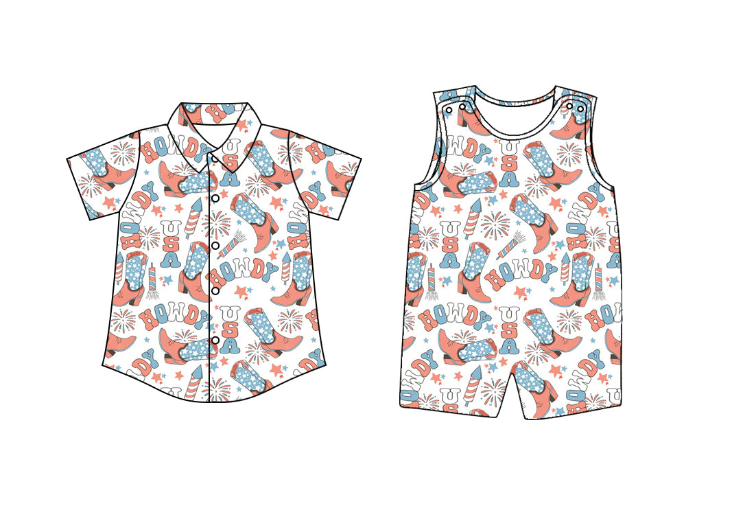 12.27 custom each style moq 5eta 4-6week Sibling Sister USA boots baby boy romper and top match design
