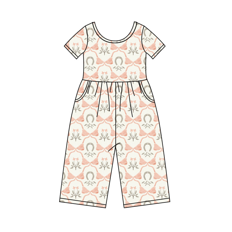 10.14 custom each style moq 5eta 4-6week baby girls clothes floral bow short sleeve baby girls jumpsuit