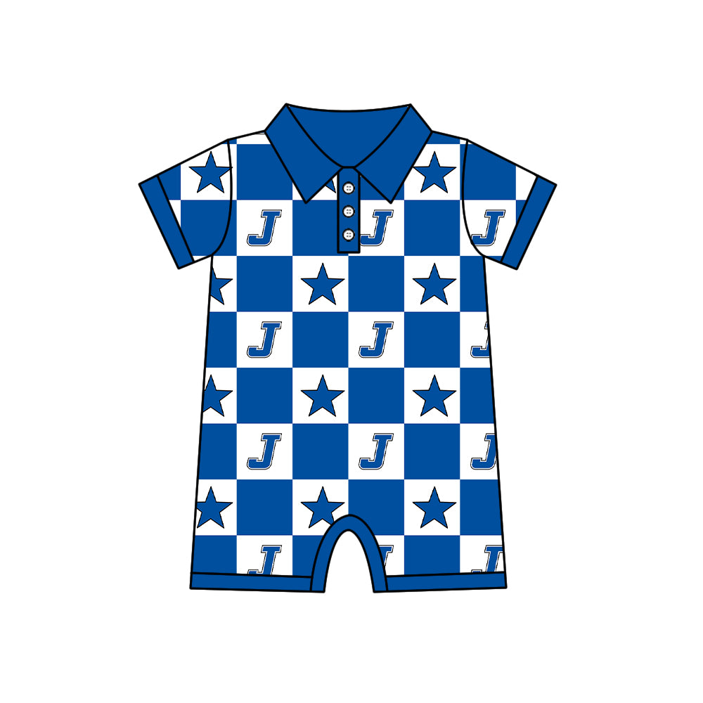 Custom moq 5 mix size milk silk summer teams Baby Girl Blue Sleeveless Top Skirts Set Dress And Shorts Yoga Outfit Boy's Short-Sleeved Polo Shirt And Romper