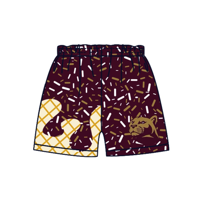 custom moq 3 eta 6-8weeks kids and adult dark red Beach Summer Shorts