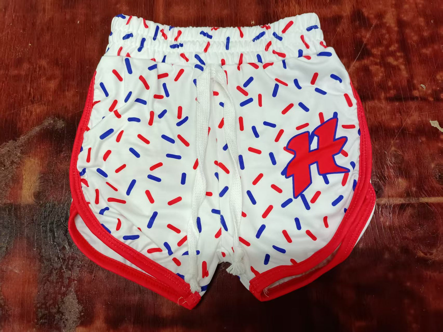 Custom moq 3 eta 6-7weeks kids clothes red Beach Summer Shorts-25.5.12