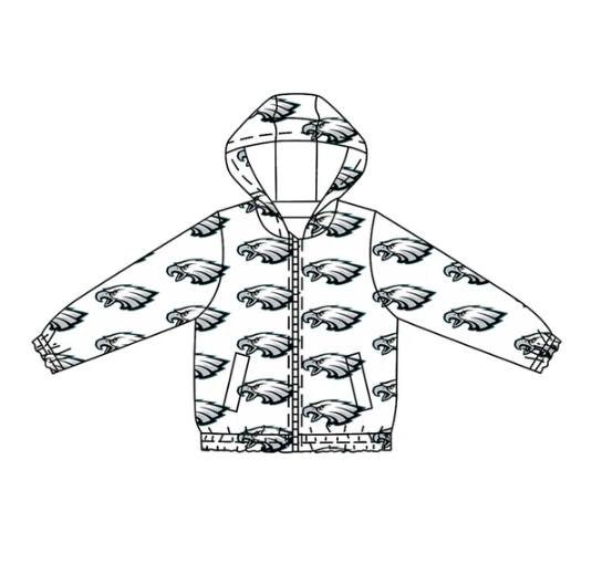 Custom moq 5 each style eta 6-7weeks baby girl clothes team hooded long sleeve top-25.7.15