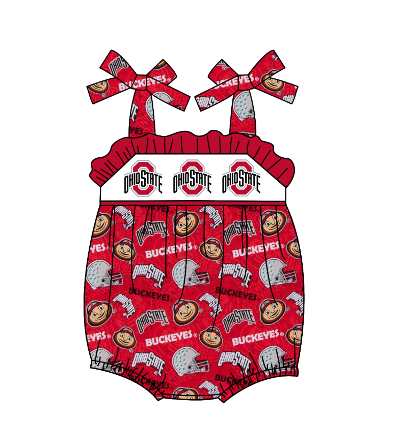 Deadline: May 27 custom eta 5week no moq eta 5-6weeks OHID STATE GIRLS ROMPER