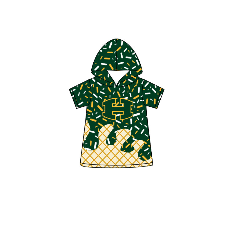 Custom Special character style green hooded tops