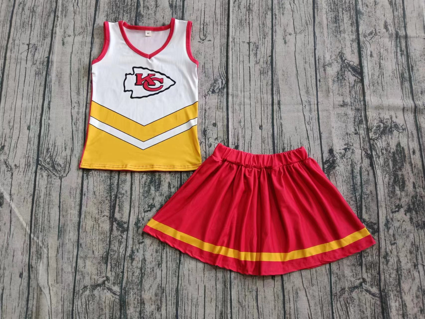 Custom moq 3 eta 6-7weeks baby girl clothes team sleeveless skirt sets-25.6.7