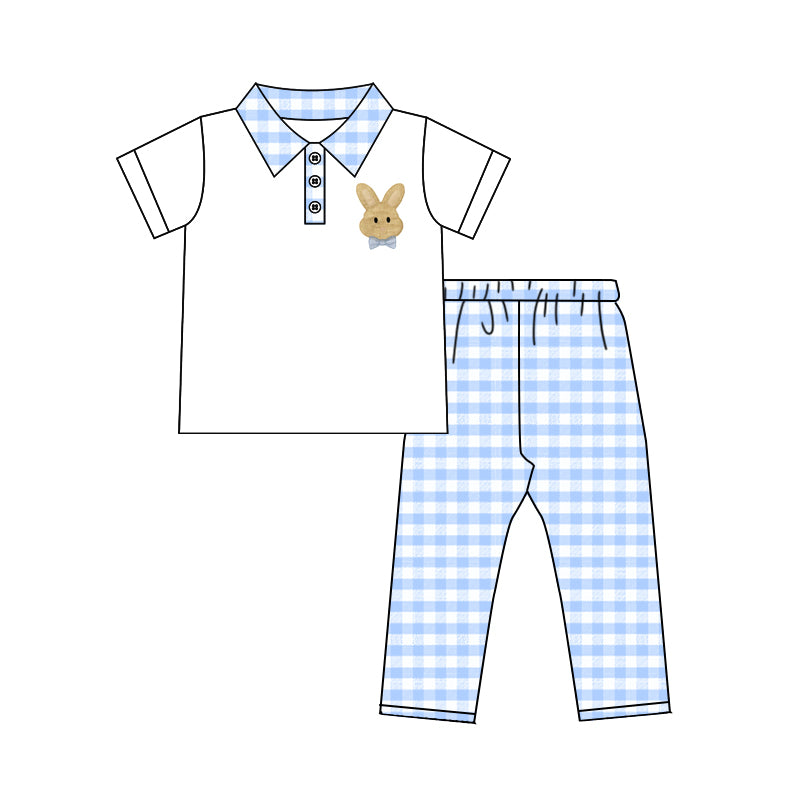 10.14 custom each style moq 5eta 4-6week baby boys clothes easter white short sleeve pants sets