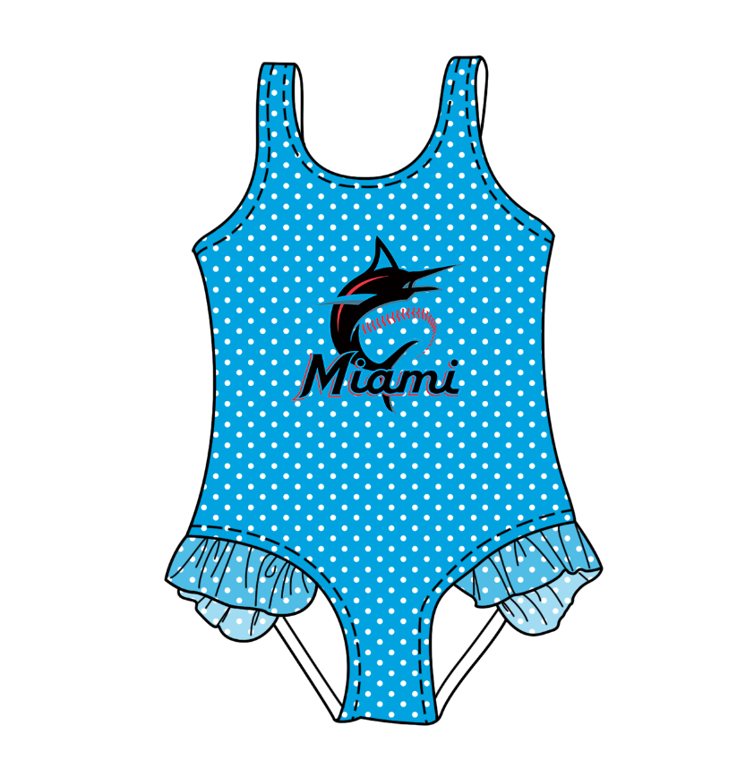 Custom moq 5 mix size milk silk summer teams Blue Baby Girl Sleeveless Polka Dot Lace Onesie Swimsuit Cute Summer Beachwear for Little Girls