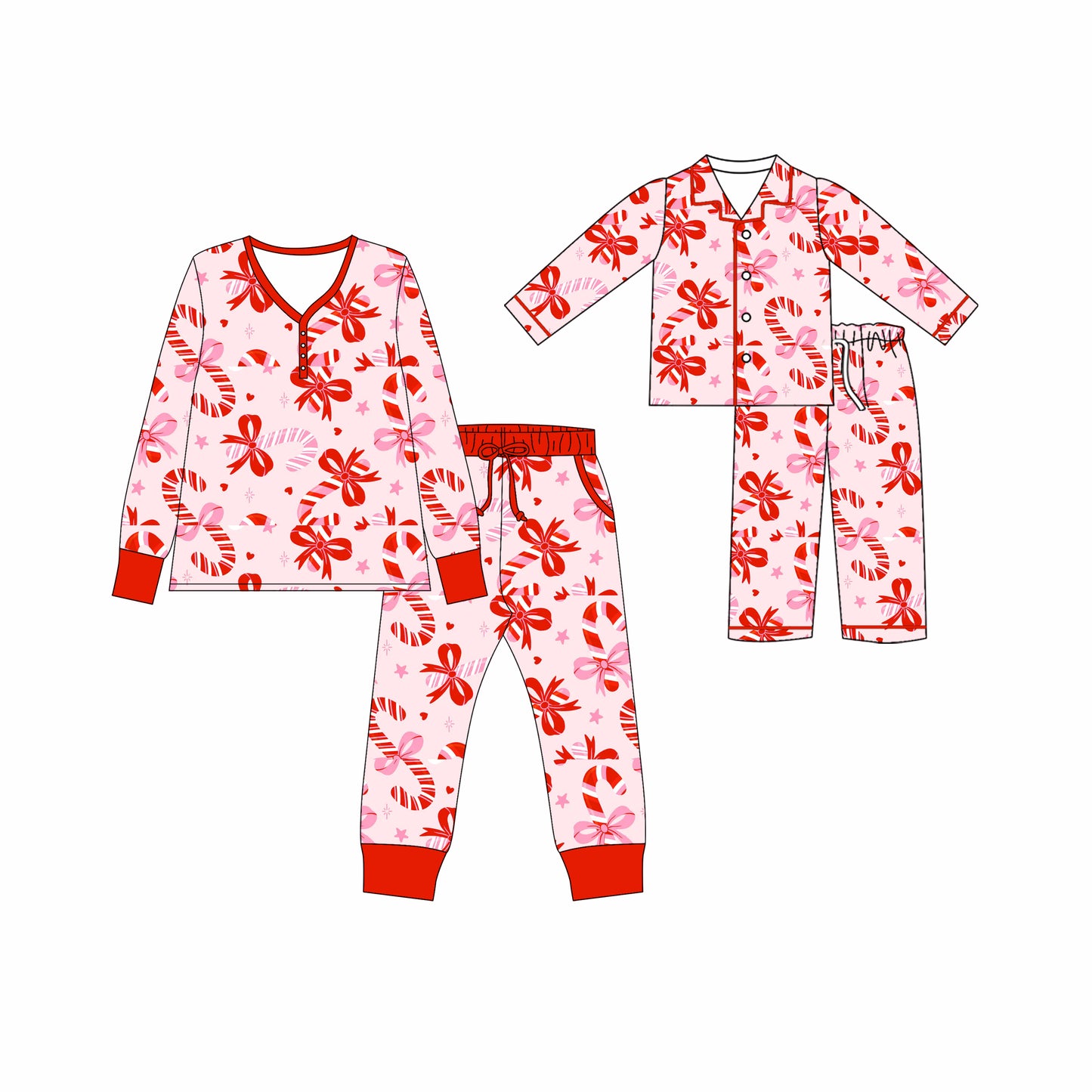 25.5.13 custom each style moq 5eta 4-6week Sibling Sister christmas long sleeve pants sets and adult sets match design