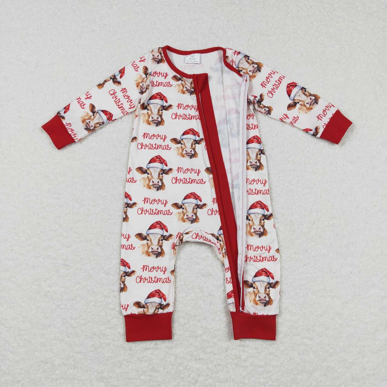 LR0739 Bull Letter Zip Long Sleeve Jumpsuit