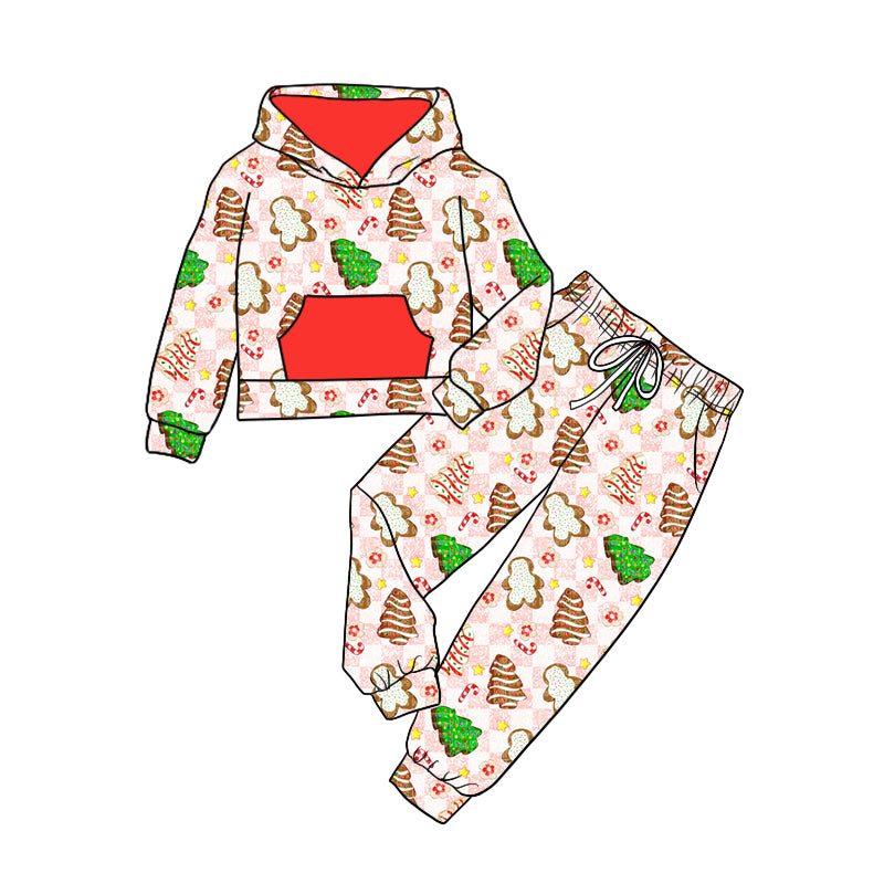 9.4 custom each style moq 5eta 4-6week baby girls clothes Christmas hooded long sleeve pants sets