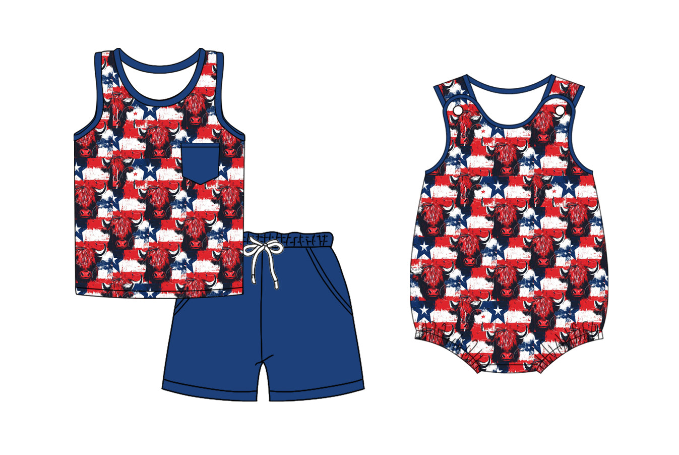 2.27 custom each style moq 5eta 4-6week Sibling Sister cow head baby girl short sleeve shorts sets and romper match design