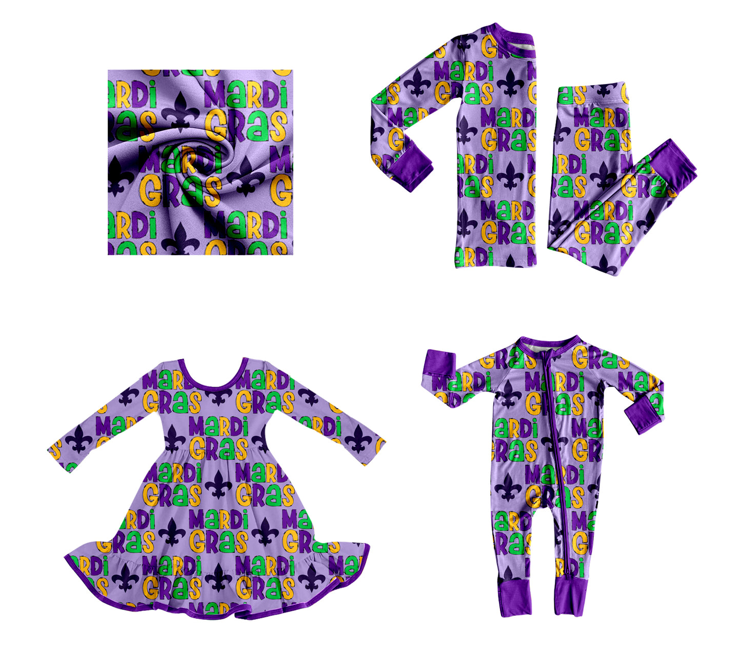 25.9.6 custom each style moq 5eta 4-6week Sibling Sisters mardi gras baby girl long sleeve pants sets and dress and rompers match family design